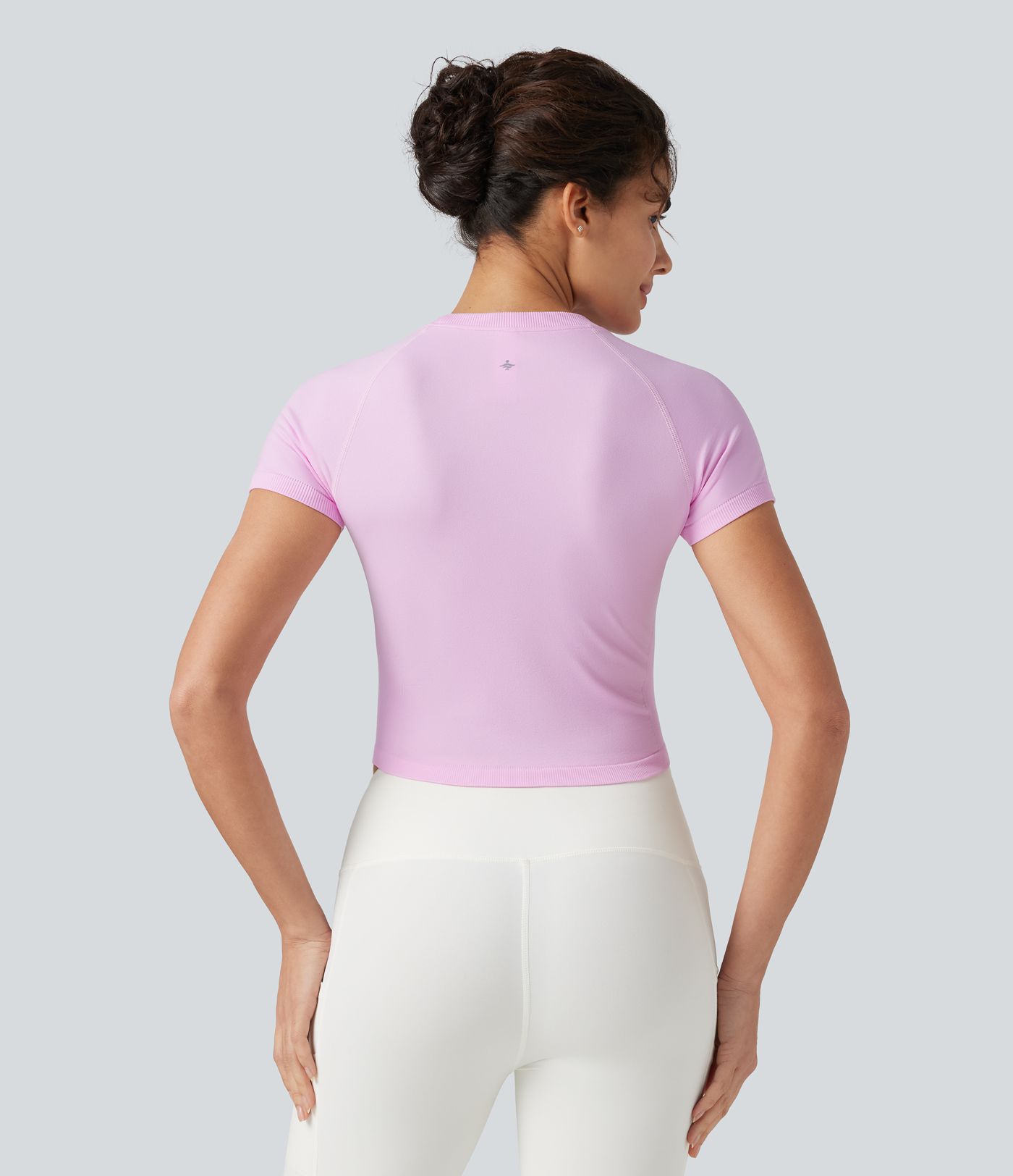 OneForm Seamless Flow Round Neck Raglan Short Sleeve Slim Yoga Sports Top