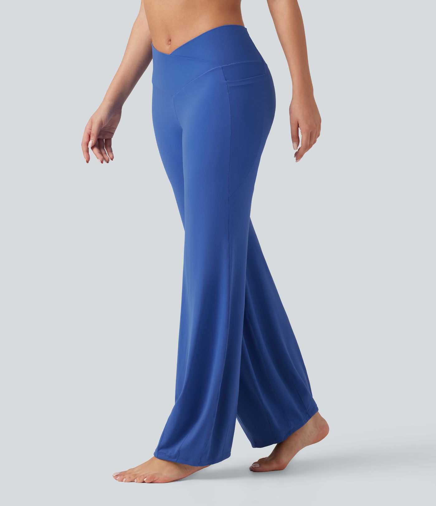 SoftlyZero™ Crossover High Waisted Dance Balloon Joggers with Pockets-UPF50+