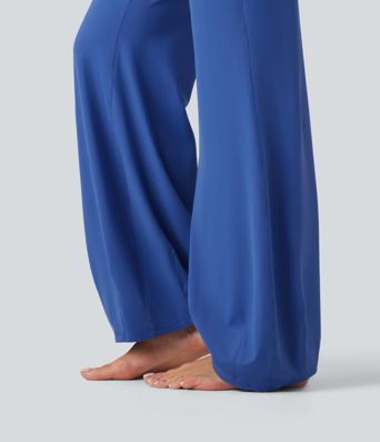 SoftlyZero™ Crossover High Waisted Dance Balloon Joggers with Pockets-UPF50+