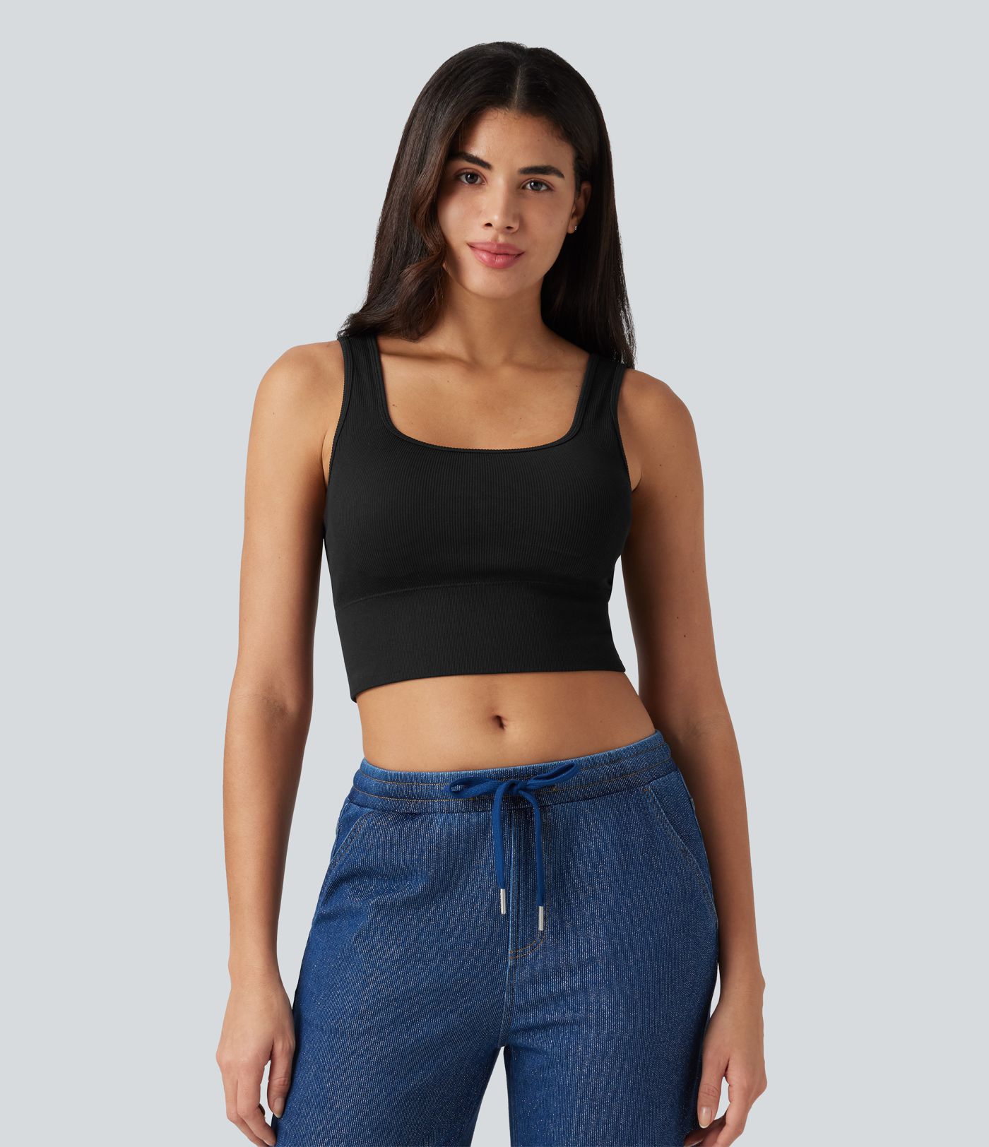 OneForm Seamless Flow Scoop Neck U-back Built-in Bra Casual Tank Top