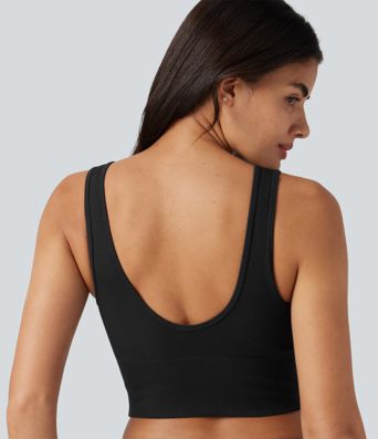 OneForm Seamless Flow Scoop Neck U-back Built-in Bra Casual Tank Top