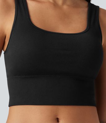 OneForm Seamless Flow Scoop Neck U-back Built-in Bra Casual Tank Top