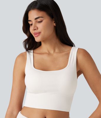 OneForm Seamless Flow Scoop Neck U-back Built-in Bra Casual Tank Top