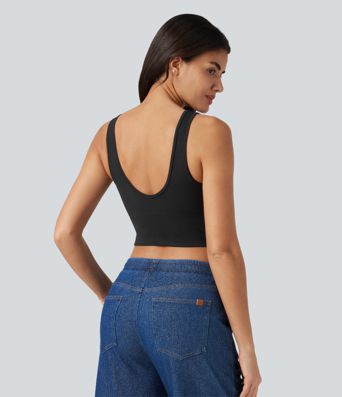 OneForm Seamless Flow Scoop Neck U-back Built-in Bra Casual Tank Top