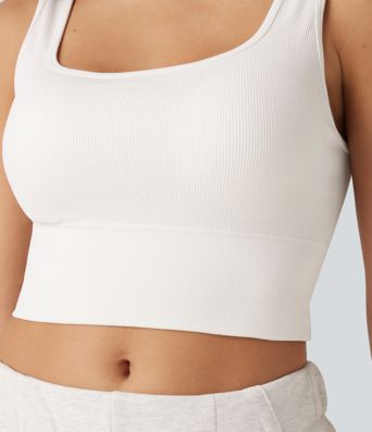 OneForm Seamless Flow Scoop Neck U-back Built-in Bra Casual Tank Top