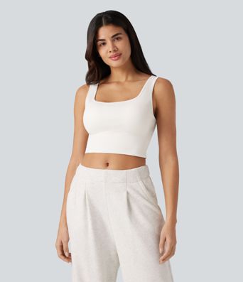 OneForm Seamless Flow Scoop Neck U-back Built-in Bra Casual Tank Top