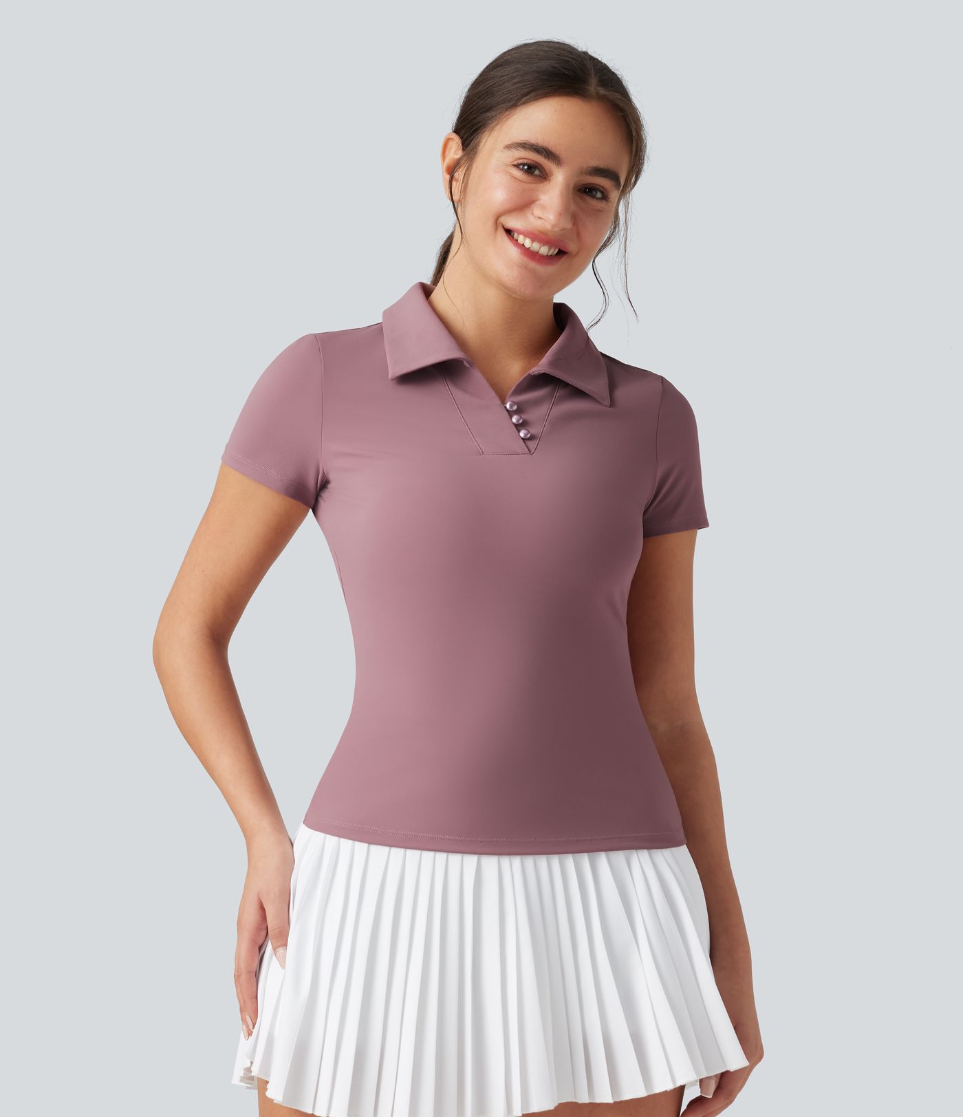 Short Sleeve Cool Touch Quick Dry Golf Sports Top-UPF50+