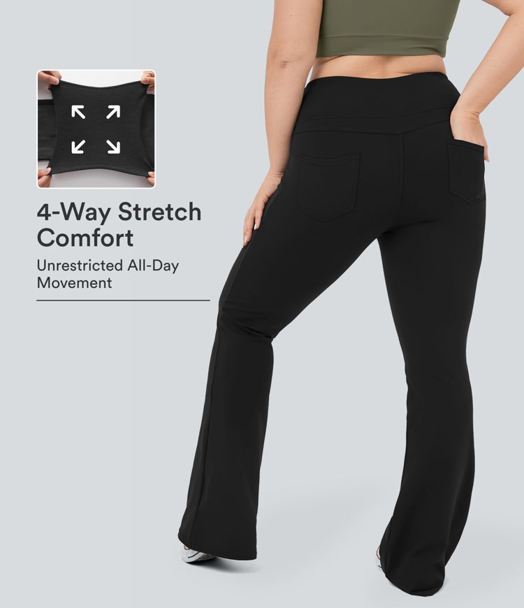 DayStretch High Waisted Pocket Flare Yoga Plus Size Leggings