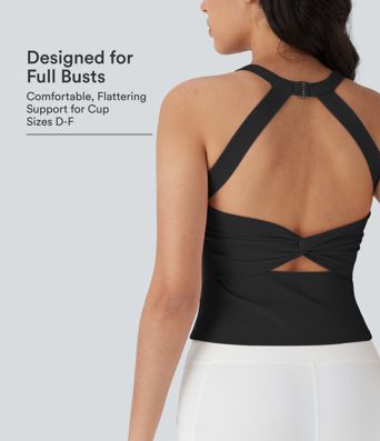 SoftlyZero™ Top de Yoga Recortado Suave para Tallas D-F