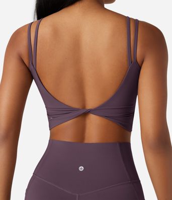 Halara UltraSculpt™ Double Straps Twisted Backless Cropped Yoga Tank Top