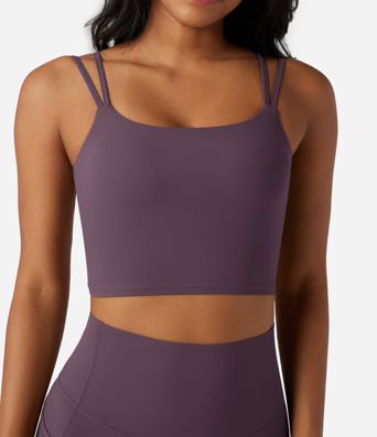 Halara UltraSculpt™ Double Straps Twisted Backless Cropped Yoga Tank Top