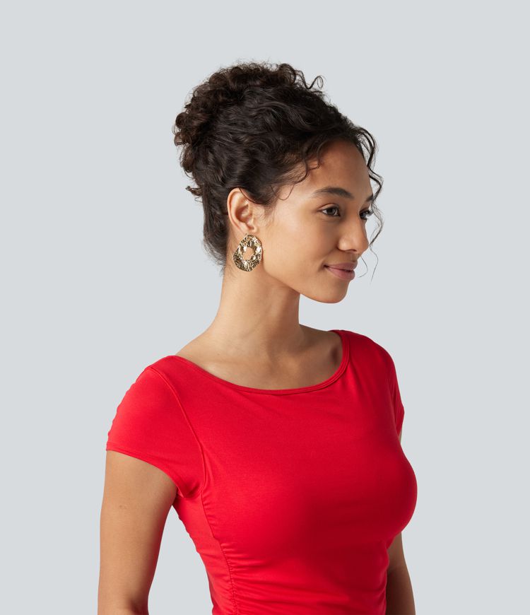 Hohle Ohrringe - unregelmäßig, kreisförmig