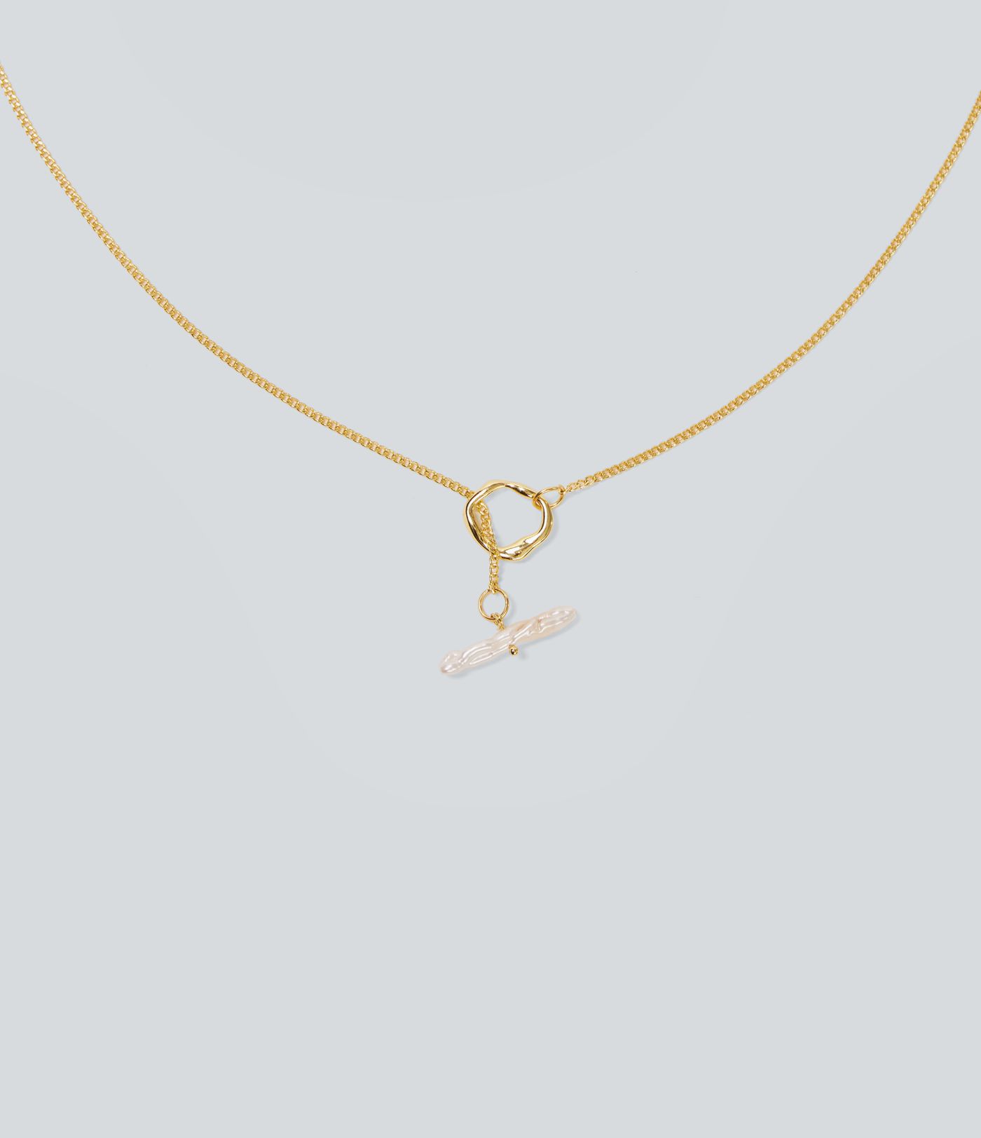 Alloy Beaded Pendant Necklace