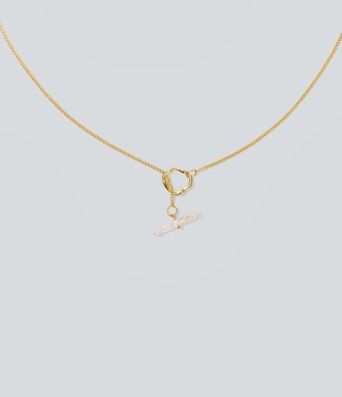 Alloy Beaded Pendant Necklace