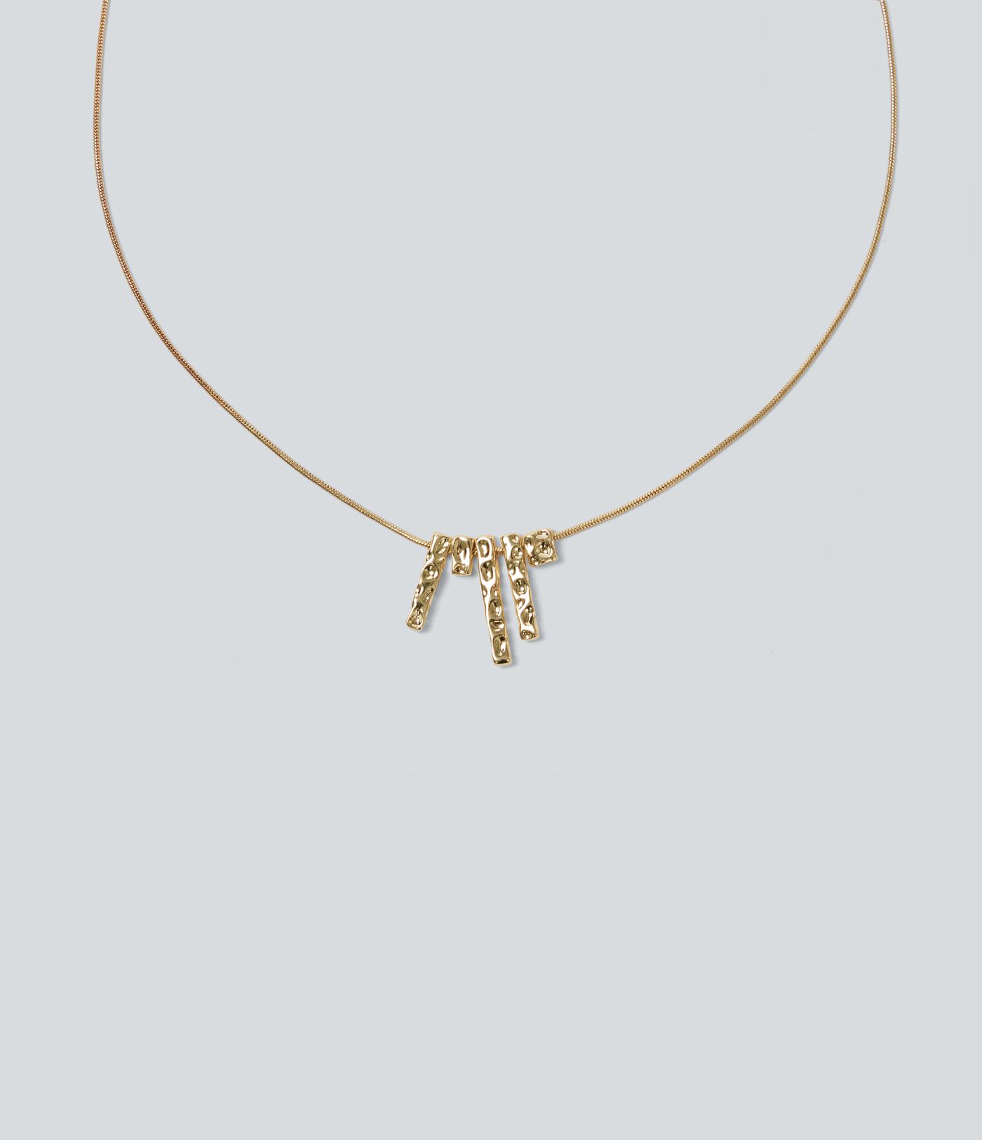 Alloy Irregular Rectangular Pendant Necklace