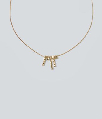 Alloy Irregular Rectangular Pendant Necklace