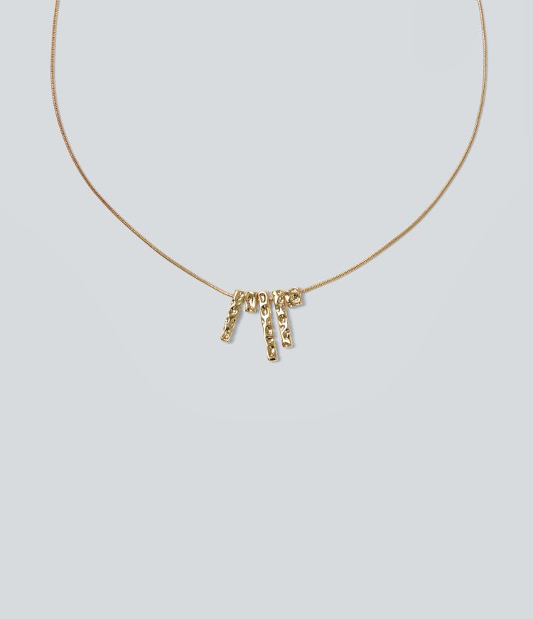 Alloy Irregular Rectangular Pendant Necklace