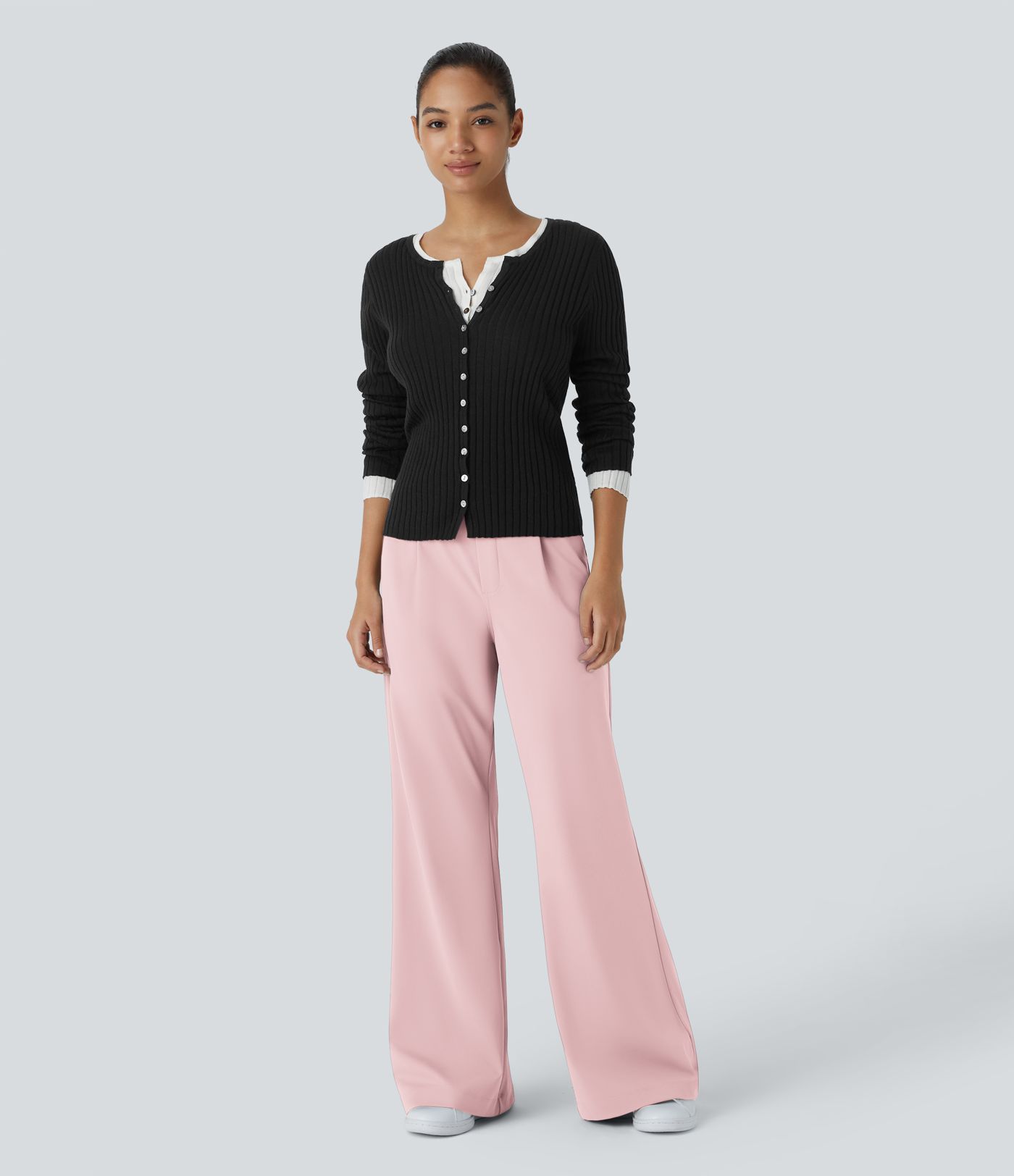 Pantalon tailleur évasé taille haute Halara Flex™ DayStretch avec poches