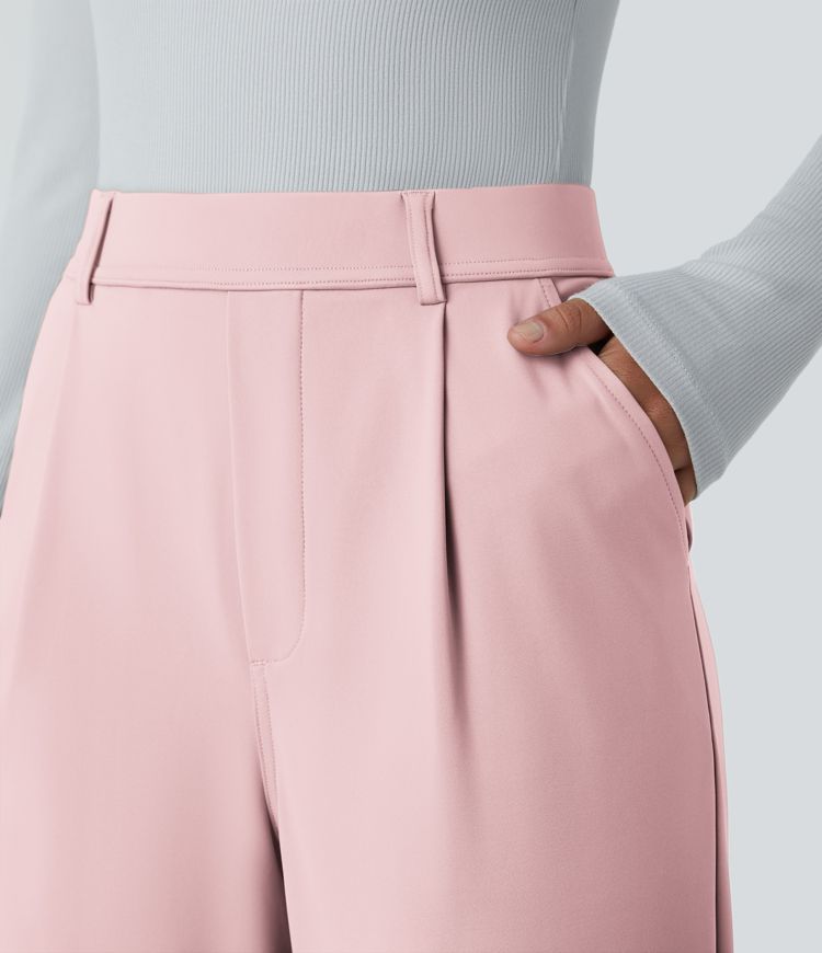 Pantalon tailleur évasé taille haute Halara Flex™ DayStretch avec poches