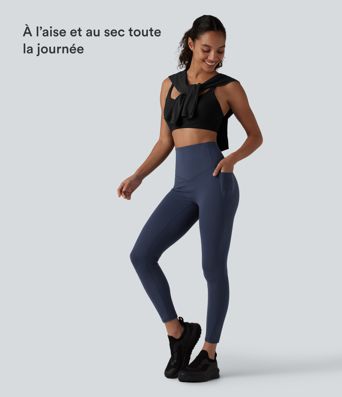 Legging de yoga 7/8 Halara UltraSculpt™ taille haute, gainant et anti-roulis, avec poches