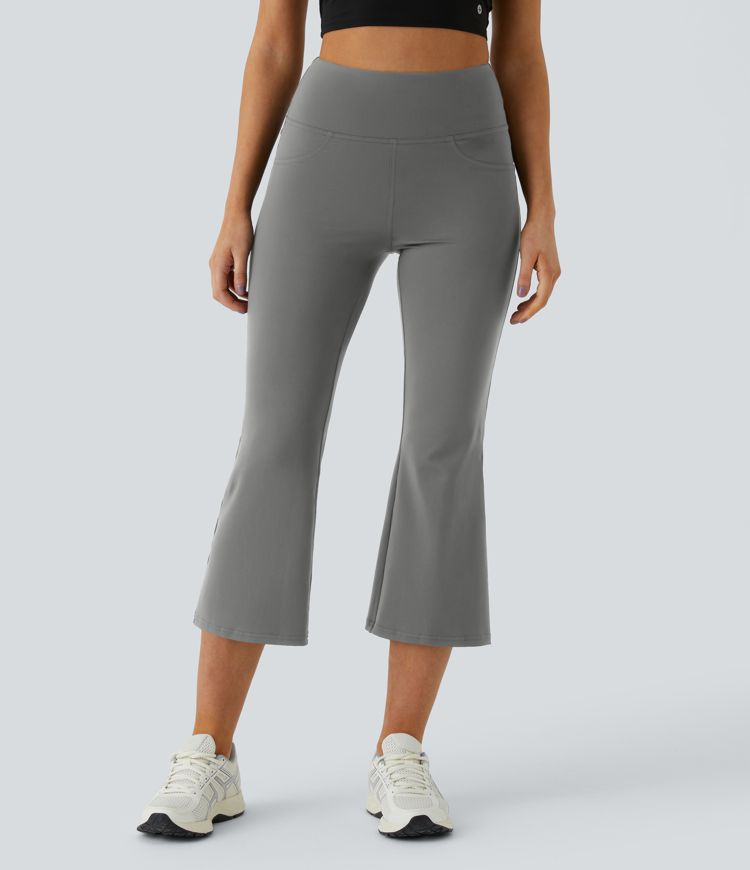 DayStretch High Waisted Pocket Capri Flare Yoga Leggings DayStretch High Waisted Pocket Capri Flare Yoga Leggings