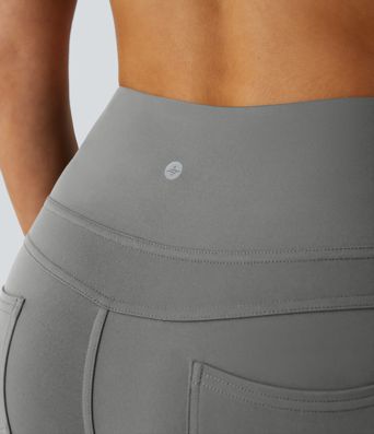 DayStretch High Waisted Pocket Capri Flare Yoga Leggings DayStretch High Waisted Pocket Capri Flare Yoga Leggings