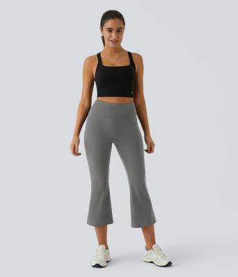 DayStretch High Waisted Pocket Capri Flare Yoga Leggings DayStretch High Waisted Pocket Capri Flare Yoga Leggings