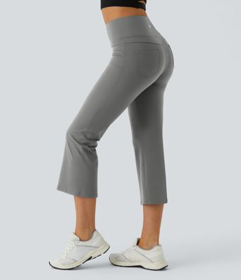 DayStretch High Waisted Pocket Capri Flare Yoga Leggings DayStretch High Waisted Pocket Capri Flare Yoga Leggings
