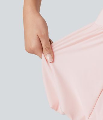 Low Rise 2-in-1 Micro Mini Dance Bubble Skirt with Pocket