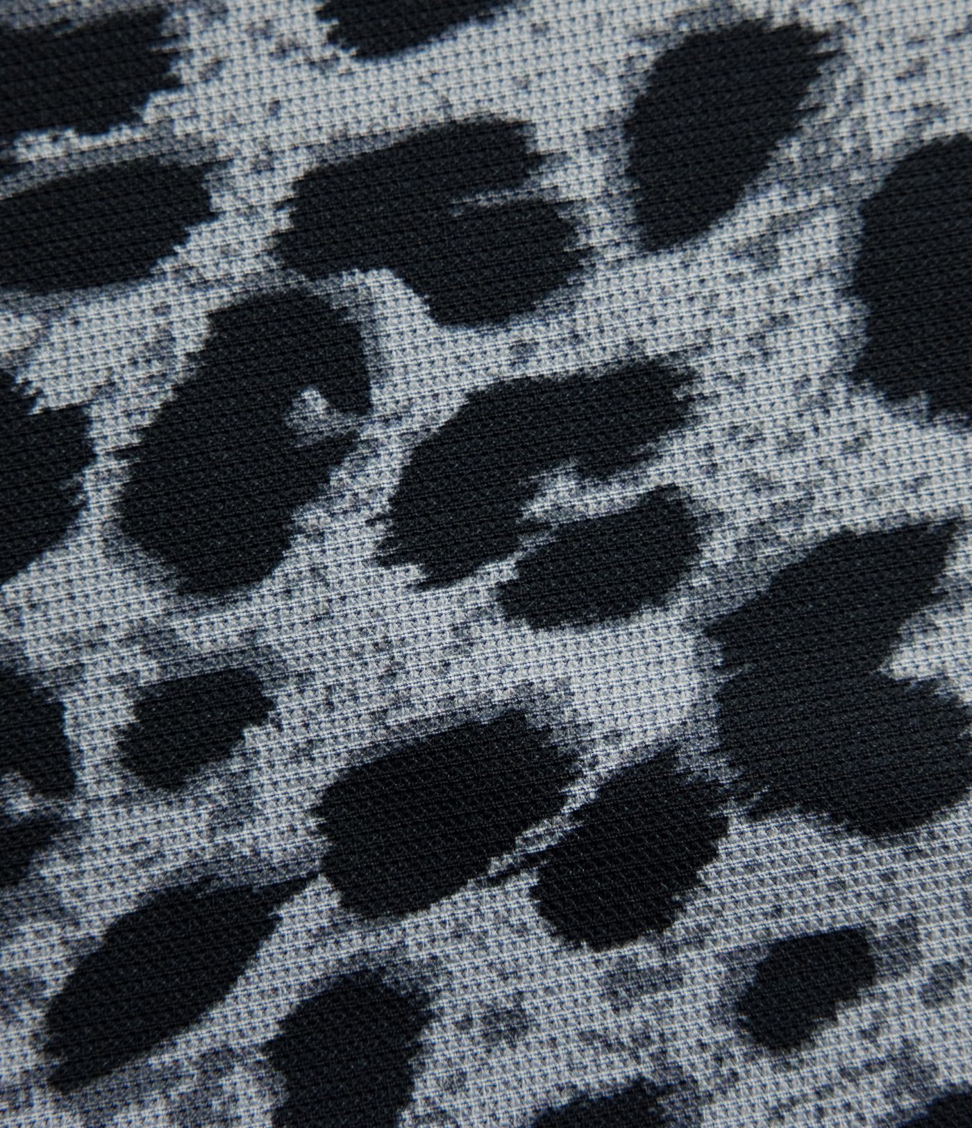Lässiger, Maxirock mit hohem Bund, Seitentasche, Bauchkontrolle, Leopardenmuster und Waffelstoff