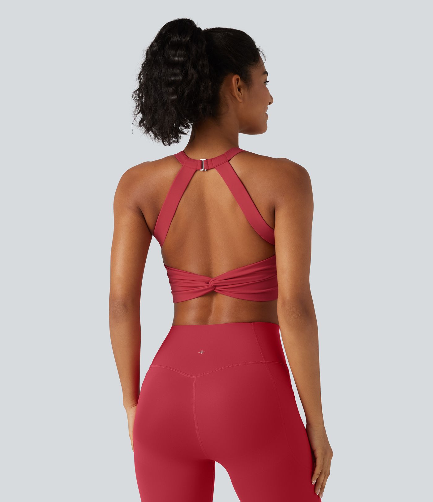 SoftlyZero™ Plush Sweetheart Neck Built-in Bra Cropped Yoga Tank Top