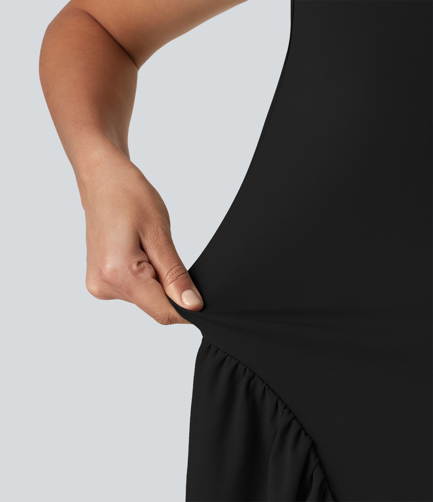 Ärmelloses Maxikleid mit U-Ausschnitt – lässig, fließend, mit Taschen Ärmelloses Maxikleid mit U-Ausschnitt – lässig, fließend, mit Taschen