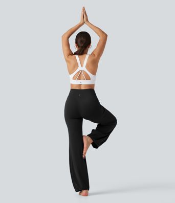 SoftlyZero™ Crossover High Waisted Dance Balloon Joggers with Pockets-UPF50+ SoftlyZero™ Crossover High Waisted Dance Balloon Joggers with Pockets-UPF50+
