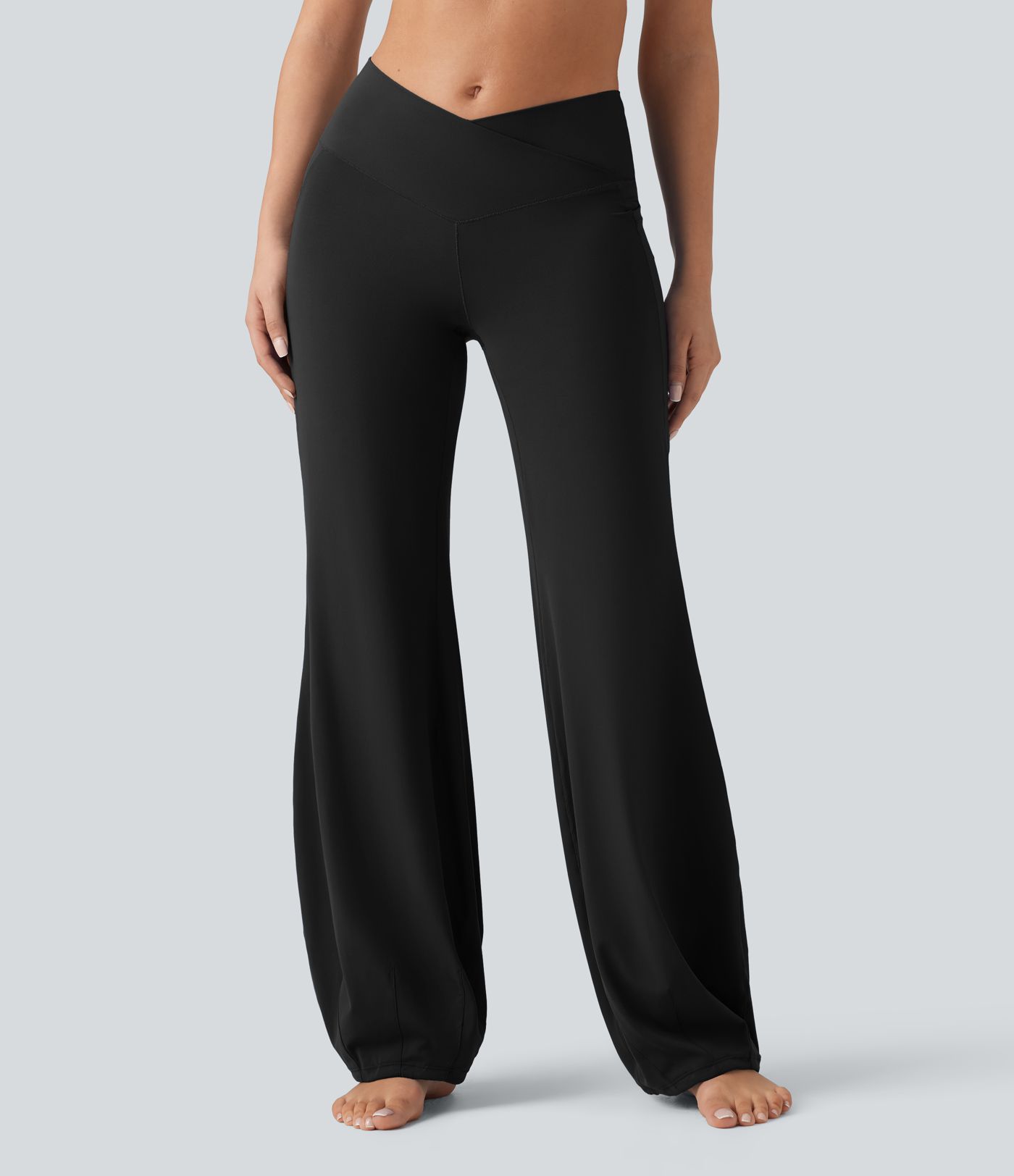 SoftlyZero™ Crossover High Waisted Dance Balloon Joggers with Pockets-UPF50+ SoftlyZero™ Crossover High Waisted Dance Balloon Joggers with Pockets-UPF50+