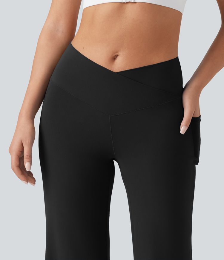 SoftlyZero™ Crossover High Waisted Dance Balloon Joggers with Pockets-UPF50+ SoftlyZero™ Crossover High Waisted Dance Balloon Joggers with Pockets-UPF50+