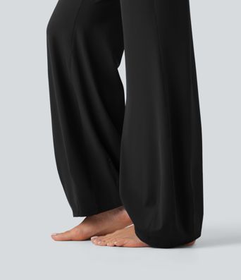 SoftlyZero™ Crossover High Waisted Dance Balloon Joggers with Pockets-UPF50+ SoftlyZero™ Crossover High Waisted Dance Balloon Joggers with Pockets-UPF50+