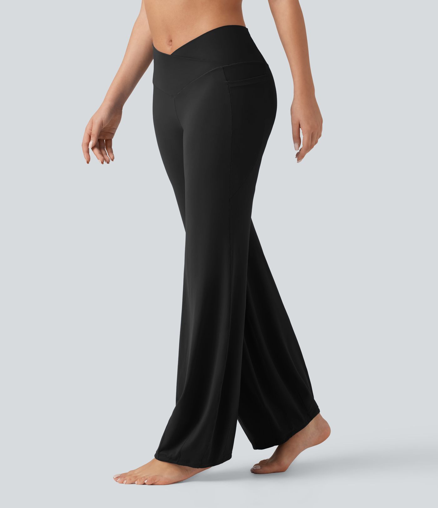 SoftlyZero™ Crossover High Waisted Dance Balloon Joggers with Pockets-UPF50+ SoftlyZero™ Crossover High Waisted Dance Balloon Joggers with Pockets-UPF50+