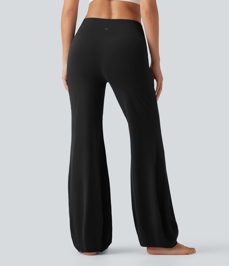 SoftlyZero™ Crossover High Waisted Dance Balloon Joggers with Pockets-UPF50+ SoftlyZero™ Crossover High Waisted Dance Balloon Joggers with Pockets-UPF50+