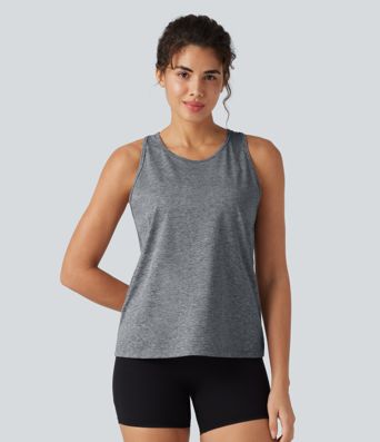Cut-Out Back Slim Yoga Tank Top Cut-Out Back Slim Yoga Tank Top