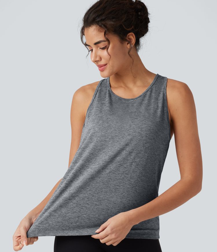 Cut-Out Back Slim Yoga Tank Top Cut-Out Back Slim Yoga Tank Top