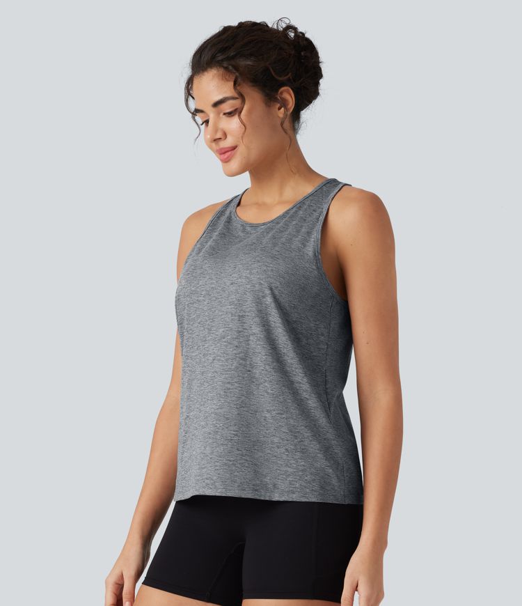 Cut-Out Back Slim Yoga Tank Top Cut-Out Back Slim Yoga Tank Top