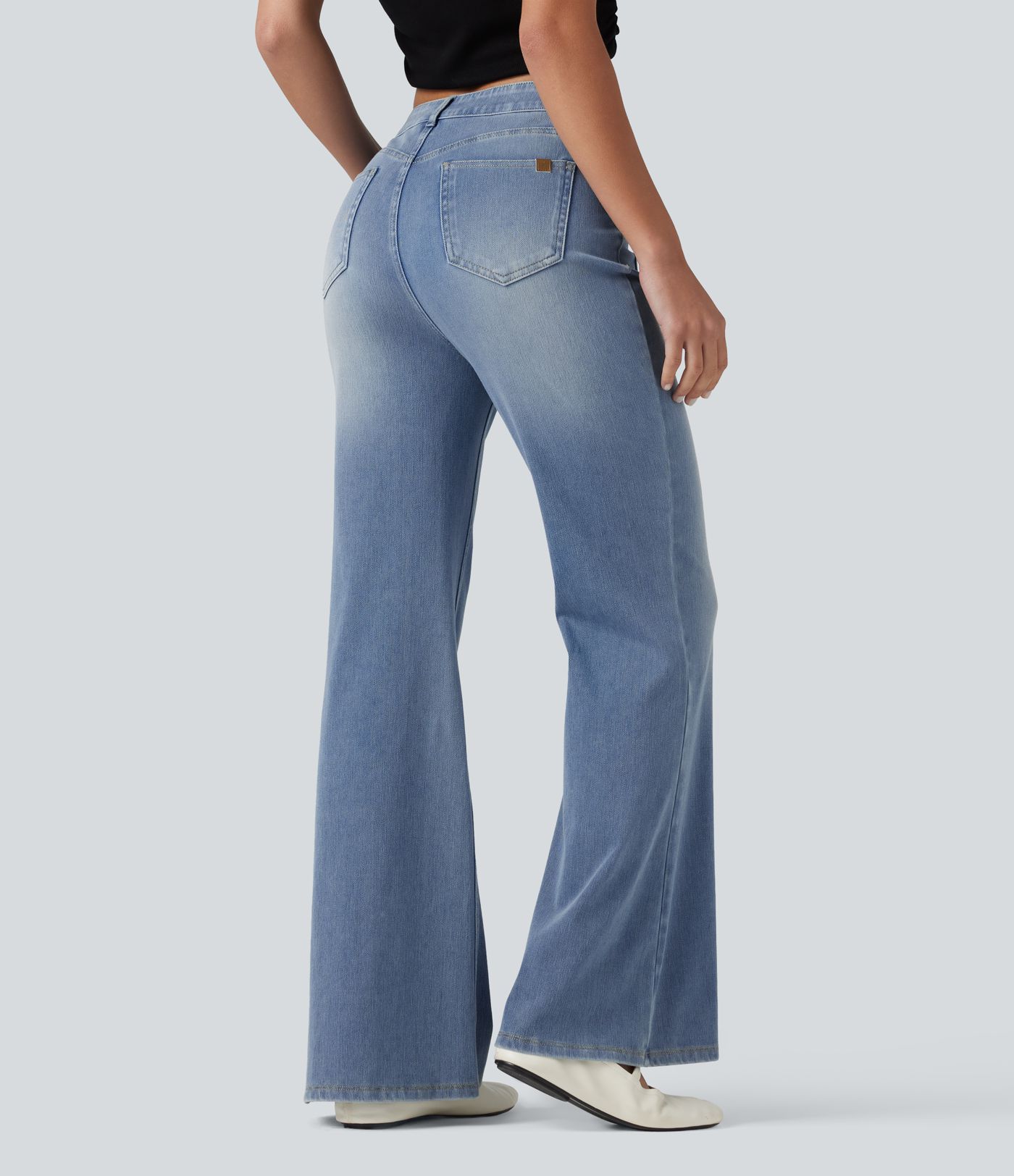 Halara Flex™ Mid Rise Casual Flare Jeans with Pockets