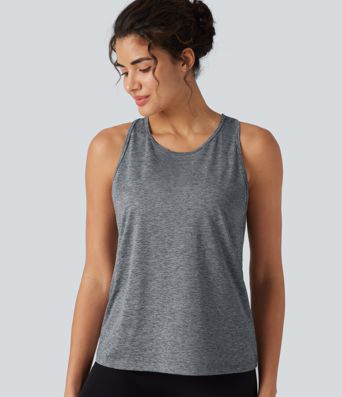Cut-Out Back Slim Yoga Tank Top Cut-Out Back Slim Yoga Tank Top