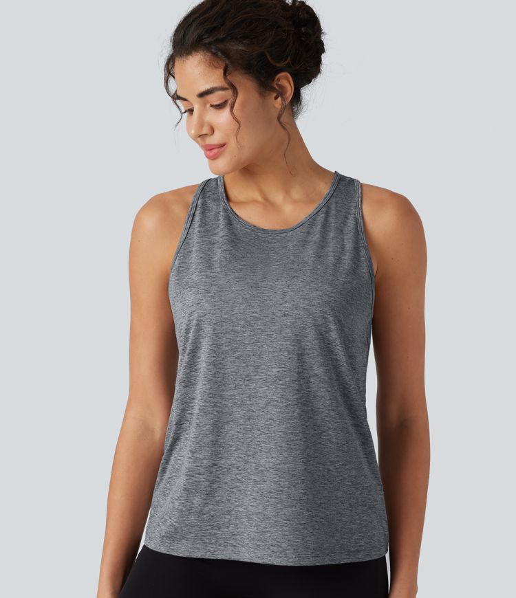 Cut-Out Back Slim Yoga Tank Top Cut-Out Back Slim Yoga Tank Top