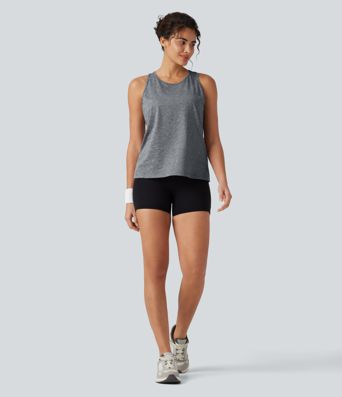 Cut-Out Back Slim Yoga Tank Top Cut-Out Back Slim Yoga Tank Top