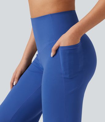 SoftlyZero™ balónové tanečné nohavice s vysokým pásom a tvarovaním brucha, s vreckami – UPF50+