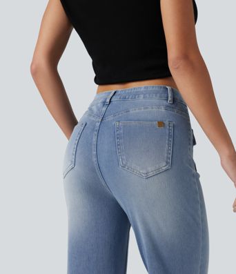 Halara Flex™ Mid Rise Casual Flare Jeans with Pockets