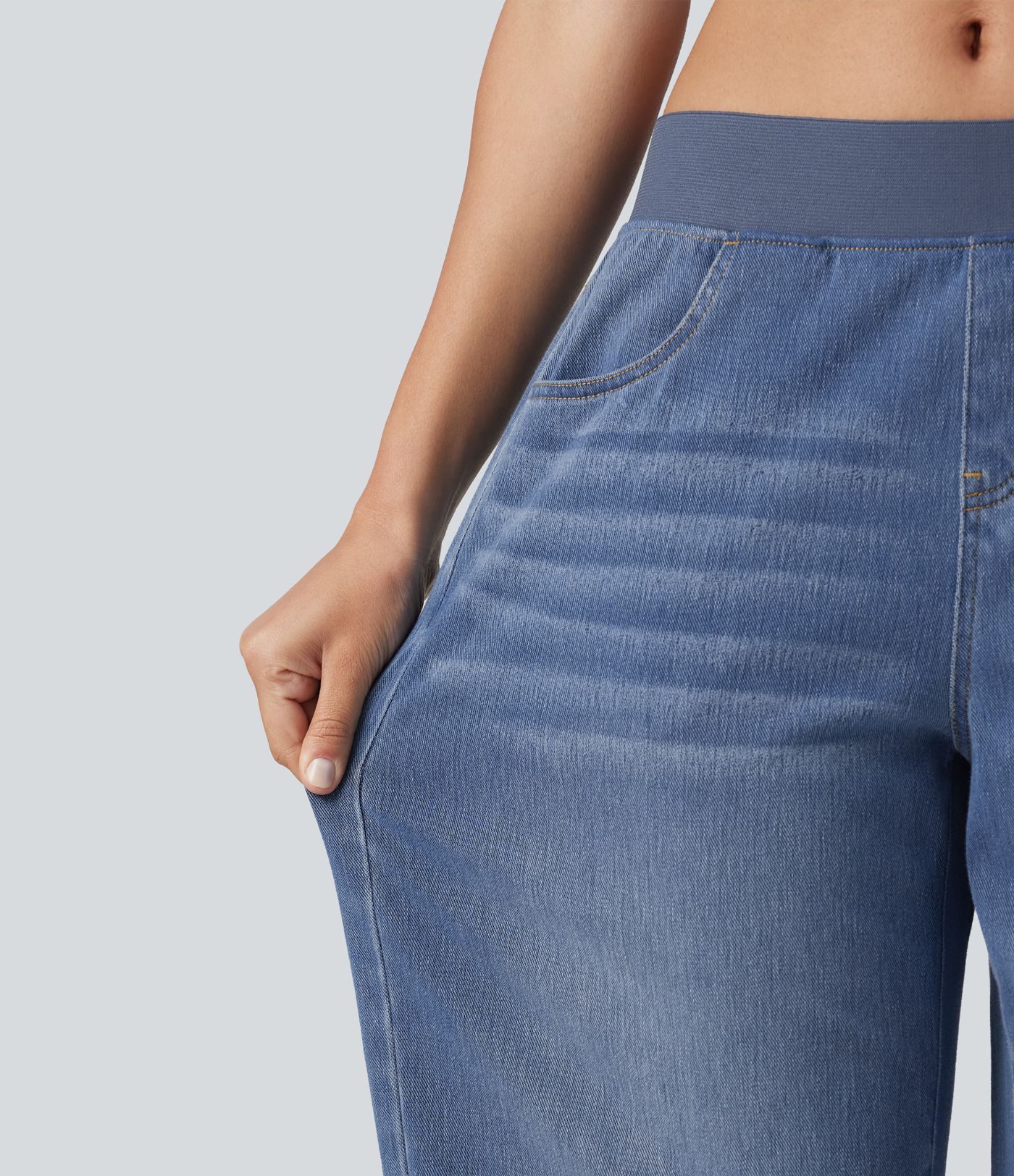Halara Flex™ Low Rise Capri Casual Barrel Leg Jeans with Pockets