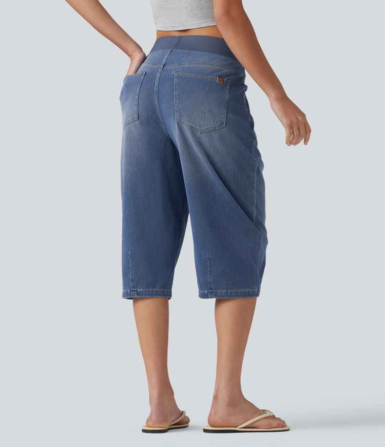 Halara Flex™ Low Rise Capri Casual Barrel Leg Jeans with Pockets
