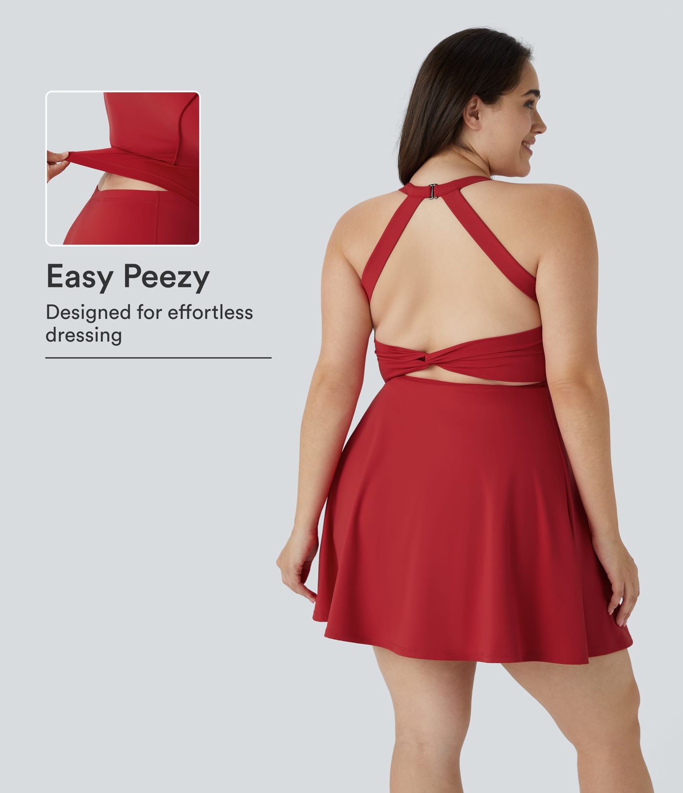Cut Out Pocket 2-in-1 Exercise Plus Size Dress-Easy Peezy Cut Out Pocket 2-in-1 Exercise Plus Size Dress-Easy Peezy